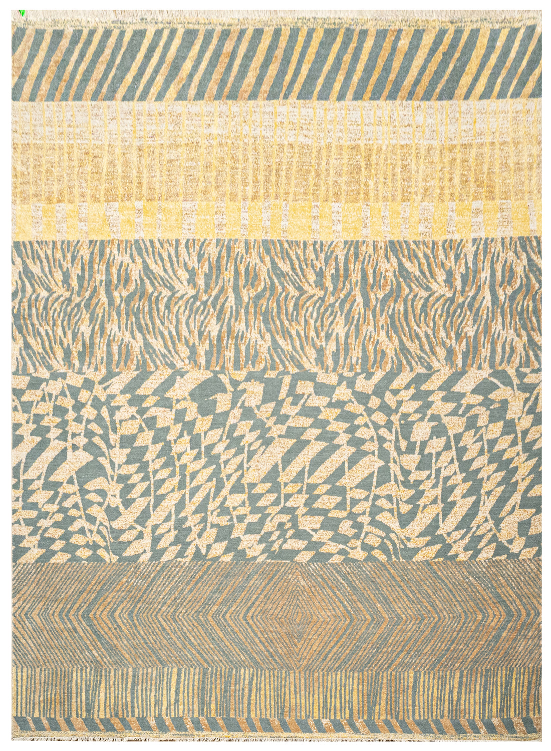 Handknotted Carpet, DIA: 539 N-193, Desert Sand, Maize (Crayola), Ebony & Brown Yellow