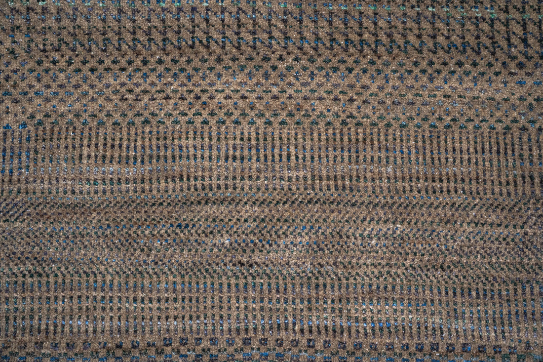 Handknotted Carpet, DIA- 1008 MCN, Pastel Brown & Black Olive