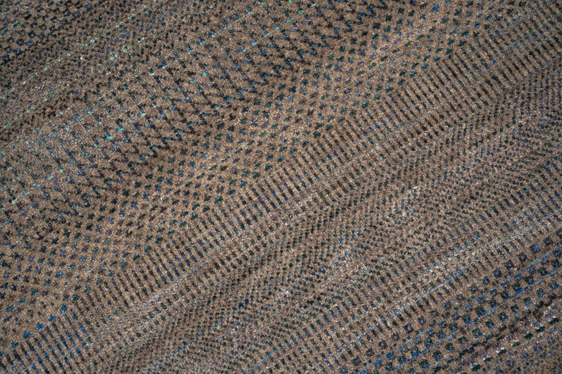 Handknotted Carpet, DIA- 1008 MCN, Pastel Brown & Black Olive