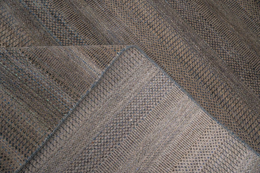 Handknotted Carpet, DIA- 1008 MCN, Pastel Brown & Black Olive