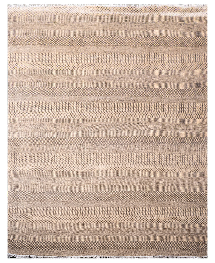 Handknotted Carpet, DIA - 111 MCN, Natural & Black