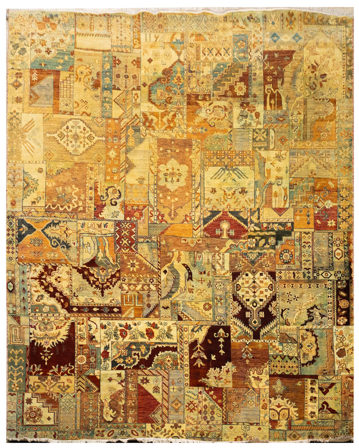 Handknotted Carpet, DIA - 1127 DC Patch Crayola (Orange)- Yellow Mix