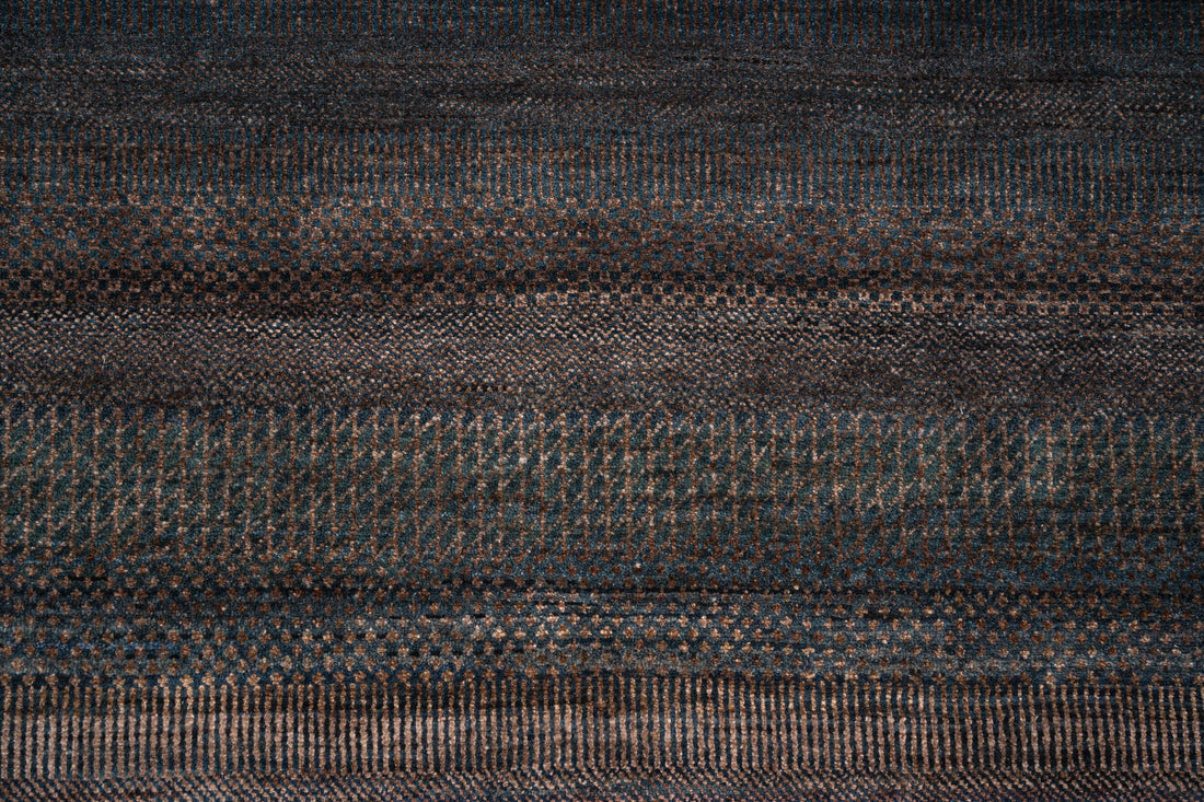 Handknotted Carpet, DIA - 1174 MCN, Blue & Brown