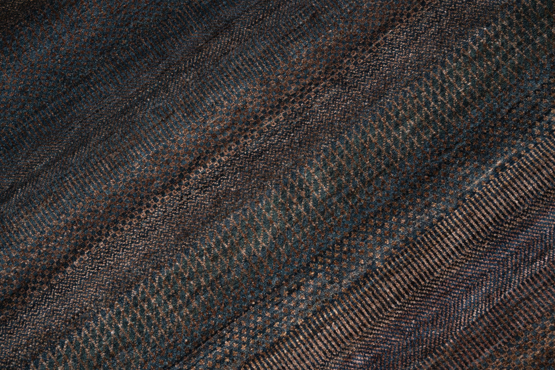 Handknotted Carpet, DIA - 1174 MCN, Blue & Brown