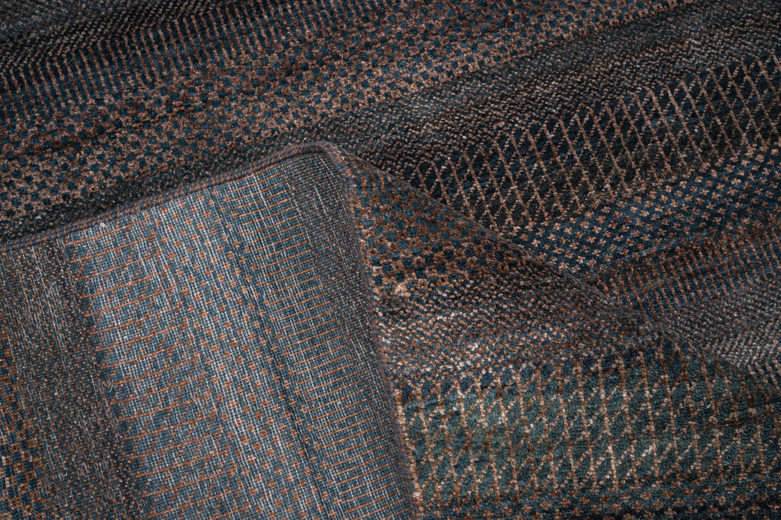 Handknotted Carpet, DIA - 1174 MCN, Blue & Brown
