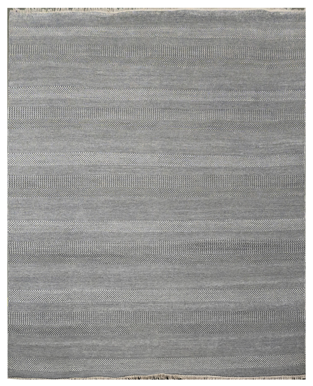 Handknotted Carpet, DIA - 1192 MCN, Grey & White
