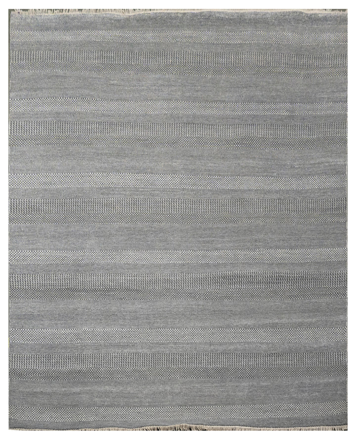 Handknotted Carpet, DIA - 1192 MCN, Grey & White