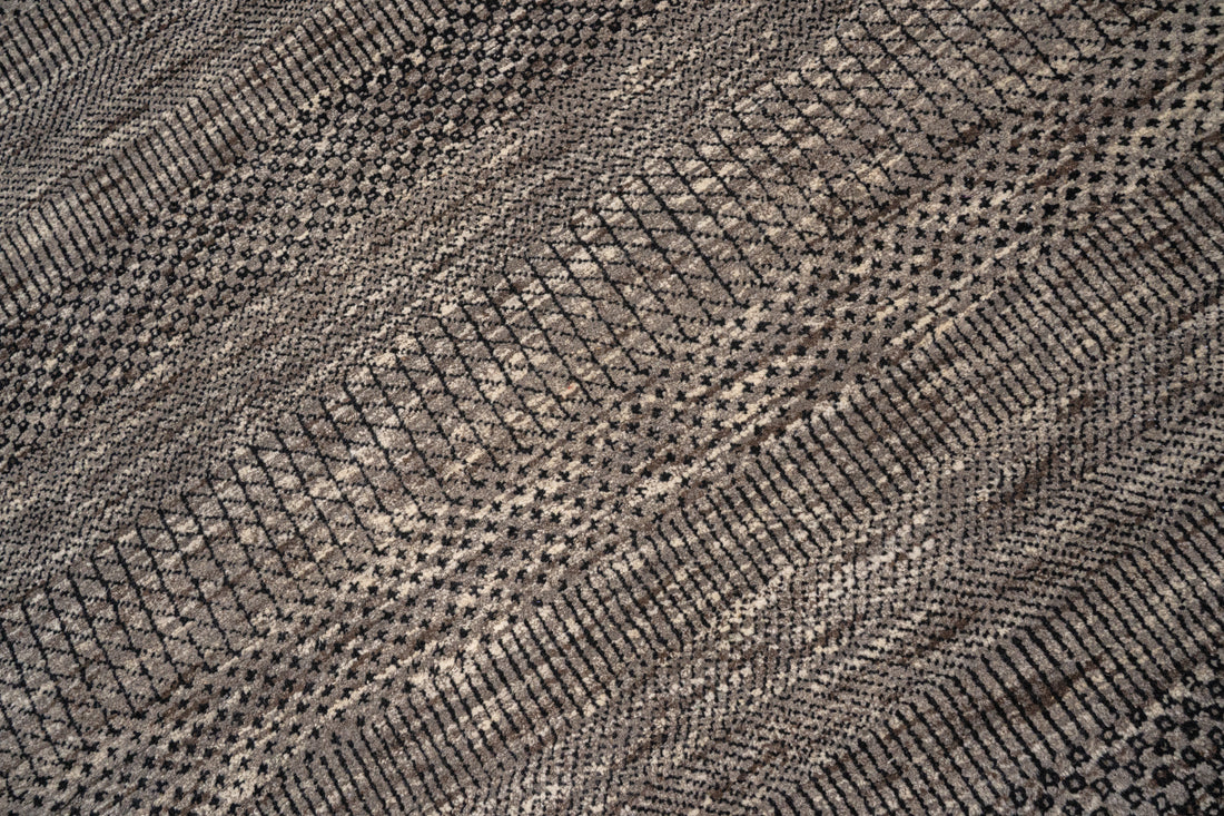 Handknotted Carpet, DIA - 1219 MCN, Wenge & Charleston Green