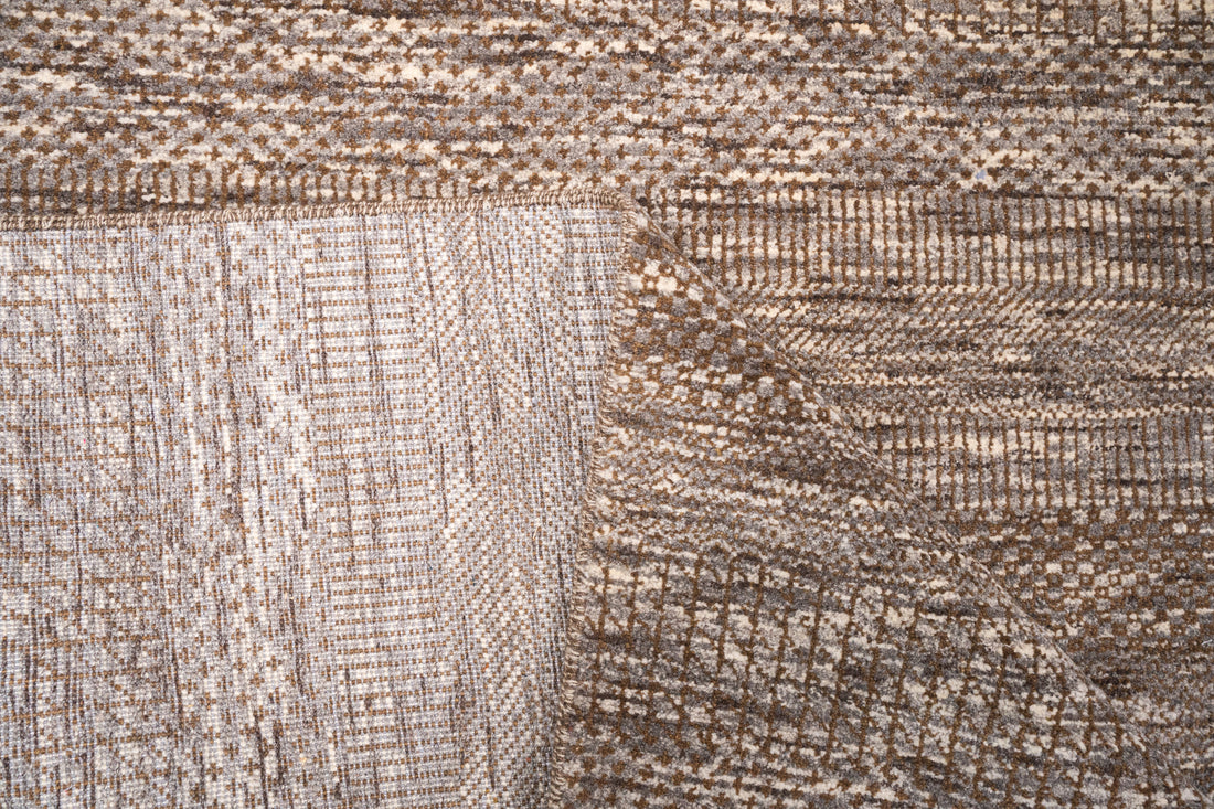 Handknotted Carpet, DIA - 1224 MCN, Natural & Brown