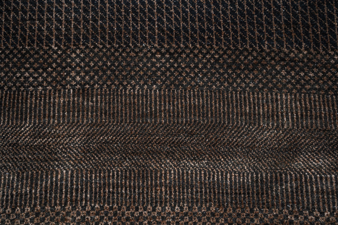 Handknotted Carpet, DIA - 1243 MCN, Van Dyke Brown & Black