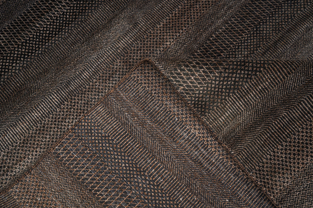 Handknotted Carpet, DIA - 1243 MCN, Van Dyke Brown & Black