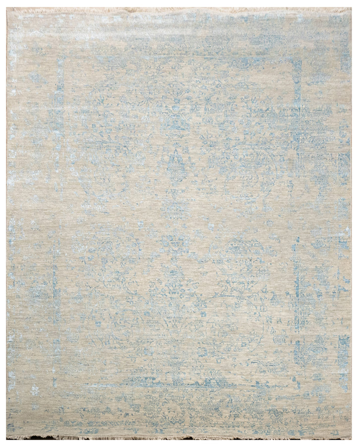 Handknotted Carpet, DIA - 1278 JK Round Silver & Silk 102