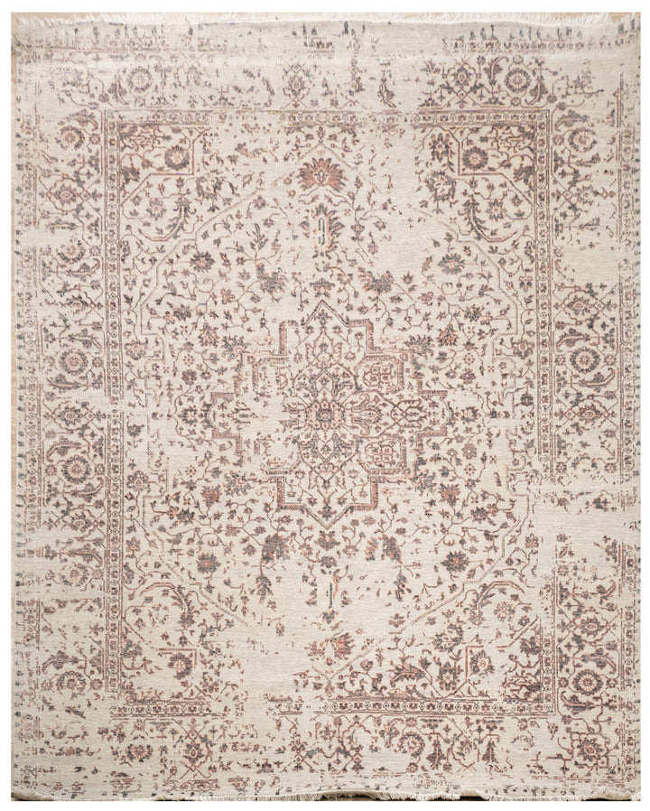 Handknotted Carpet, DIA - 1322 SERAPI, Dark Vanilla & Grey