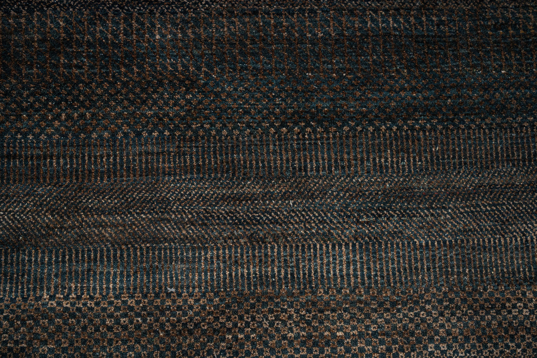 Handknotted Carpet, DIA - 1344 MCN, Black Olive & Umber