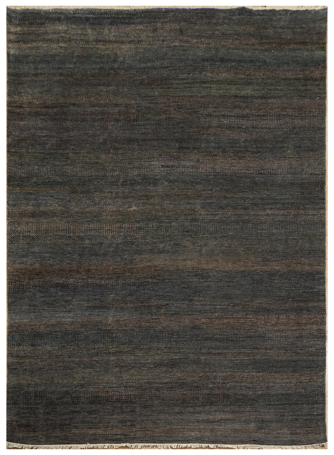 Handknotted Carpet, DIA - 1344 MCN, Black Olive & Umber