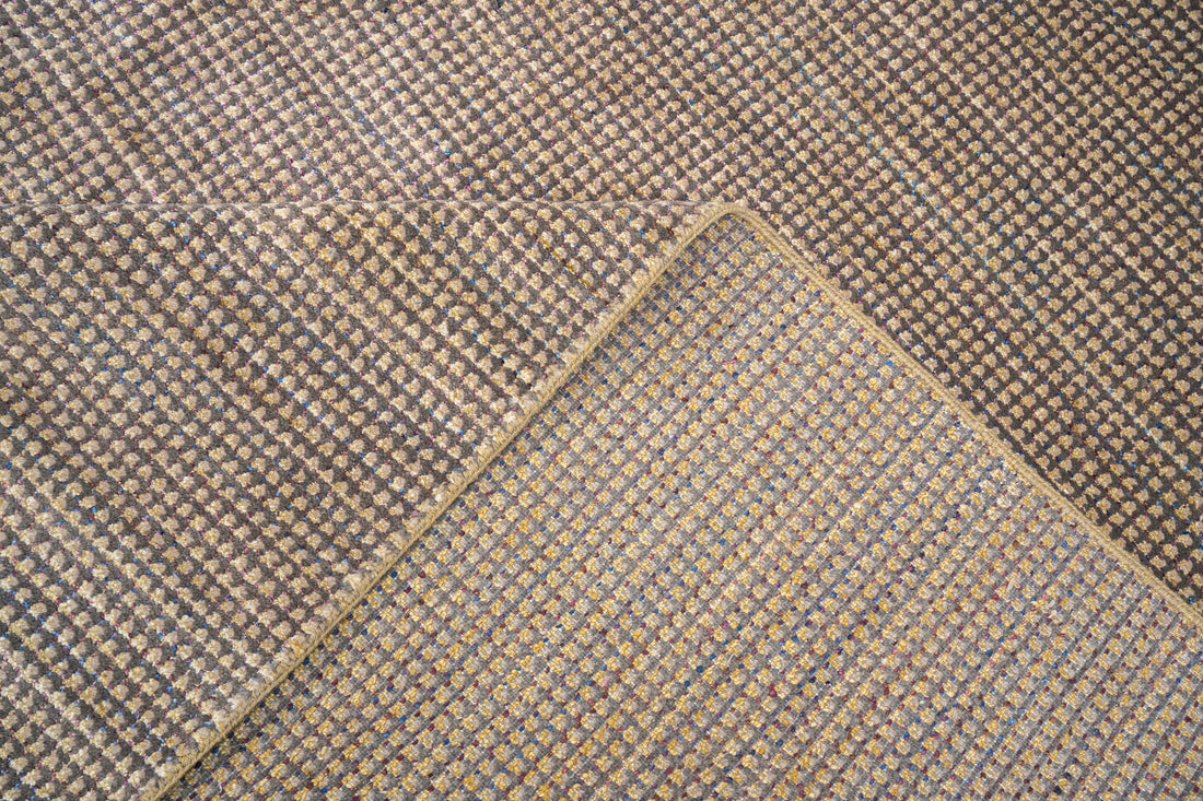 Handknotted Carpet, DIA: 15 MOD-006, Natural & Grey Mix