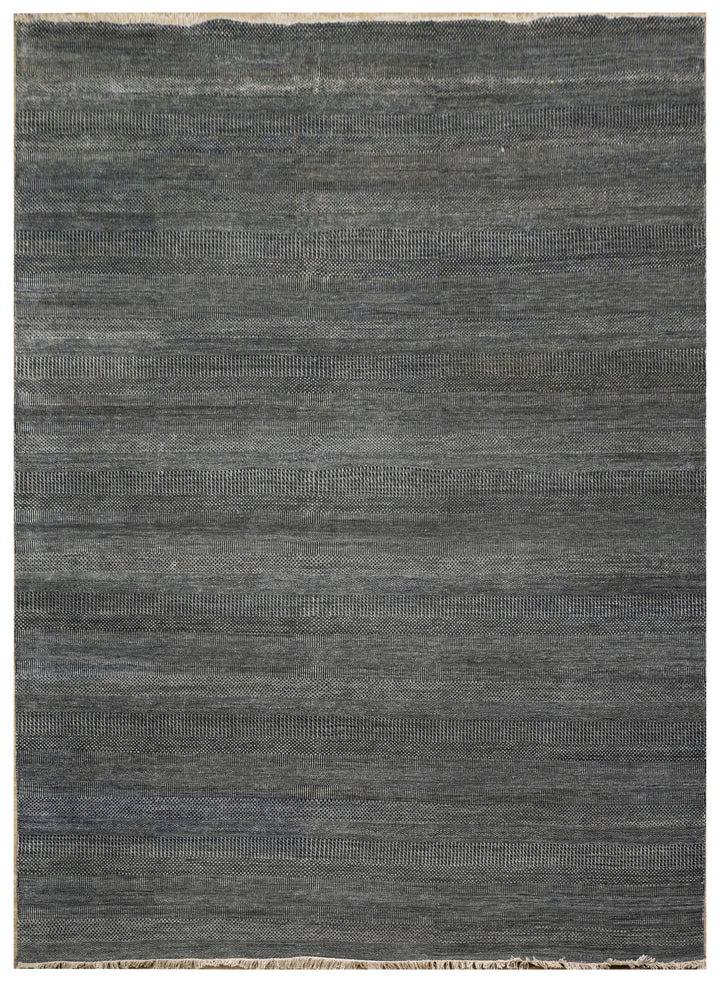 Handknotted Carpet, DIA - 1528 MCN, Granite Gray & Dark Gunmetal