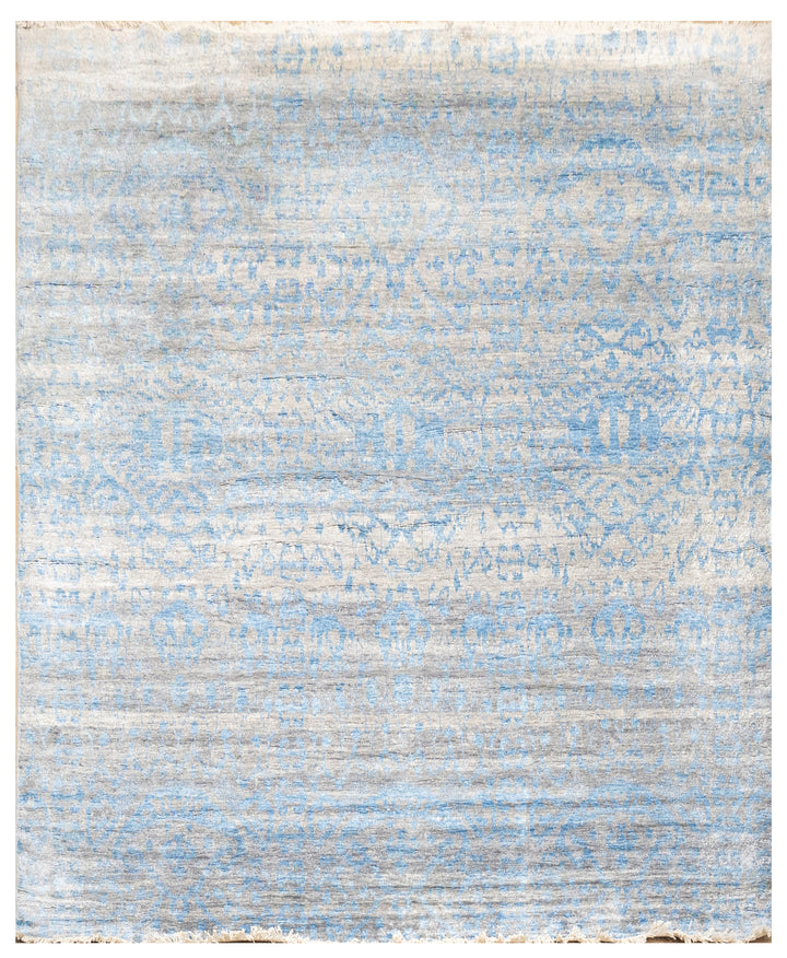 Handknotted Carpet, DIA - 1815 EKT-L Silver & Pale Cerulean