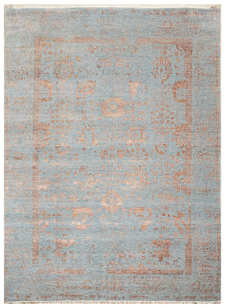 Handknotted Carpet, DIA - 1864 VASE 3, J. Blue & Copper