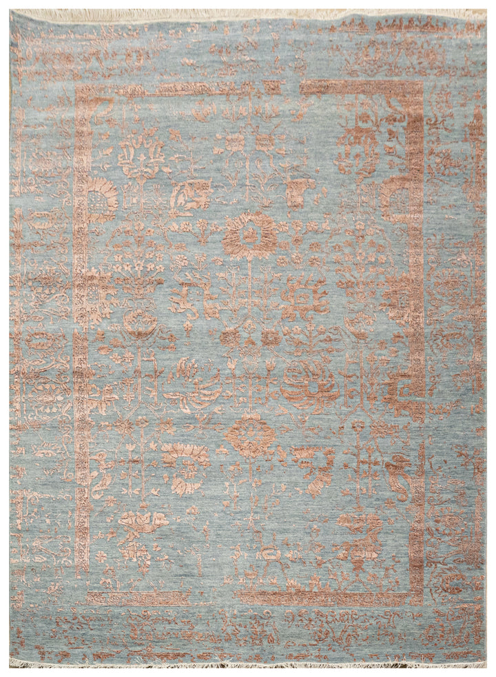 Handknotted Carpet, DIA - 1923 VASE 3, Dolphin Gray & Pale Taupe
