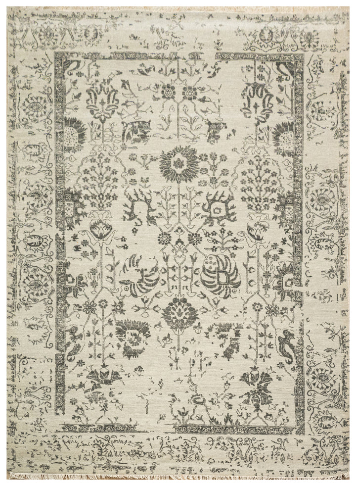 Handknotted Carpet, DIA - 2012 VASE 3, Bone & Wenge