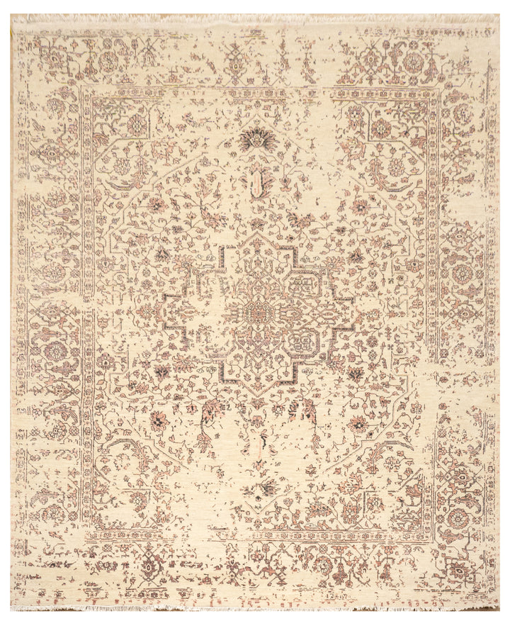 Handknotted Carpet, DIA - 2119 Serapi, Ivory & Copper