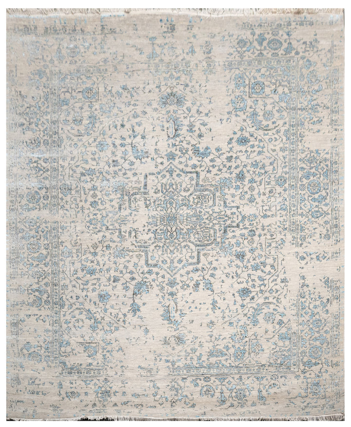 Handknotted Carpet, DIA - 2261 SERAPI, Silver & Silk