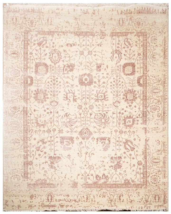 Handknotted Carpet, DIA - 2284 VASE 3, Ivory & Copper