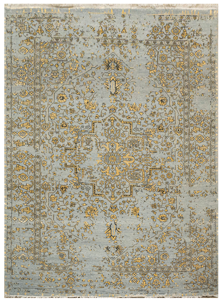 Handknotted Carpet, DIA - 233 SERAPI, Spanish Gray & Fawn(Gold)