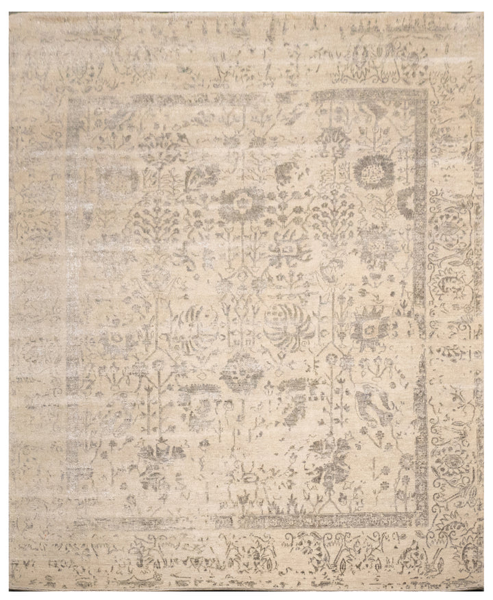 Handknotted Carpet, DIA - 2428 VASE 3, Dust Storm & Black