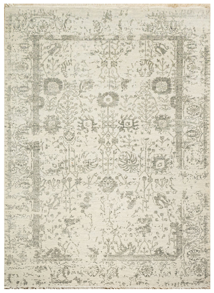 Handknotted Carpet, DIA - 248 VASE 3, Bone & Sonic Silver