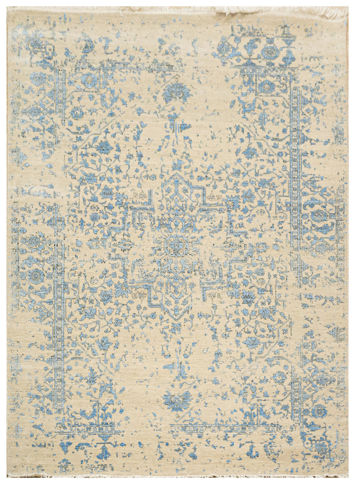 Handknotted Carpet, DIA - 2545 SERAPI, Dark Vanilla & Shadow Blue