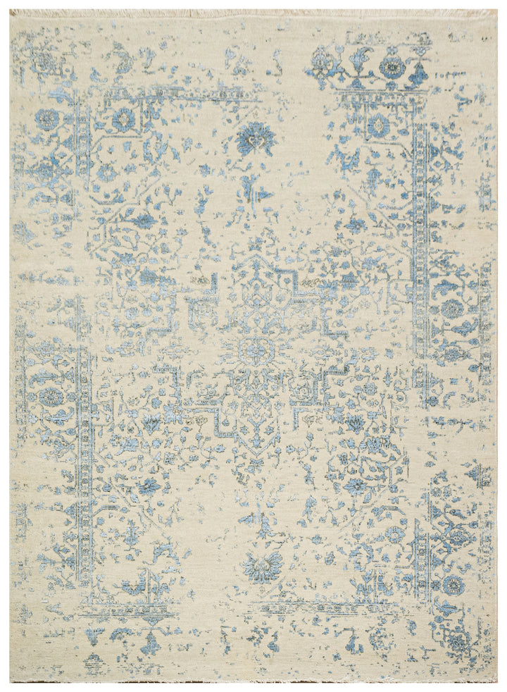 Handknotted Carpet, DIA - 2546 SERAPI, Pastel Gray & Shadow Blue