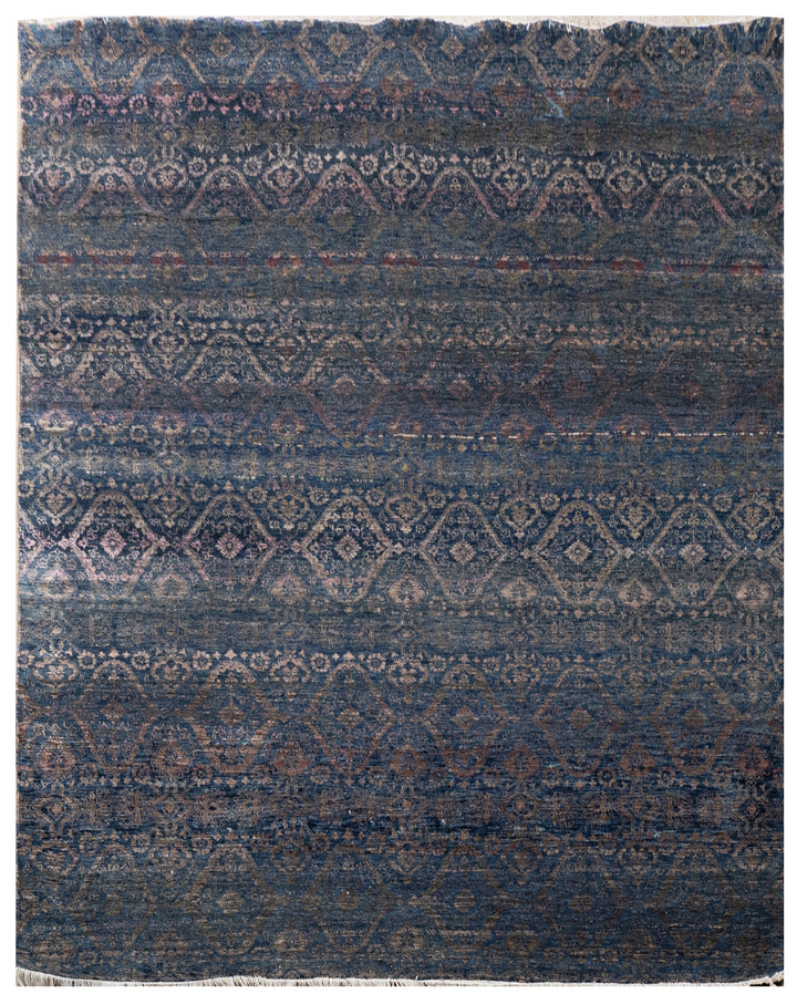 Handknotted Carpet, DIA - 27 DC- Hali, D. Blue & Black
