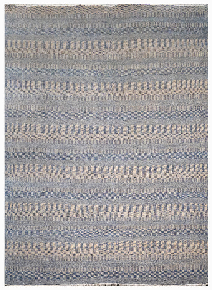 Handknotted Carpet, DIA - 292 MCN, Pale Silver & Coral