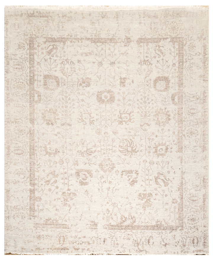 Handknotted Carpet, DIA - 2953 VASE 3, Silver & Black