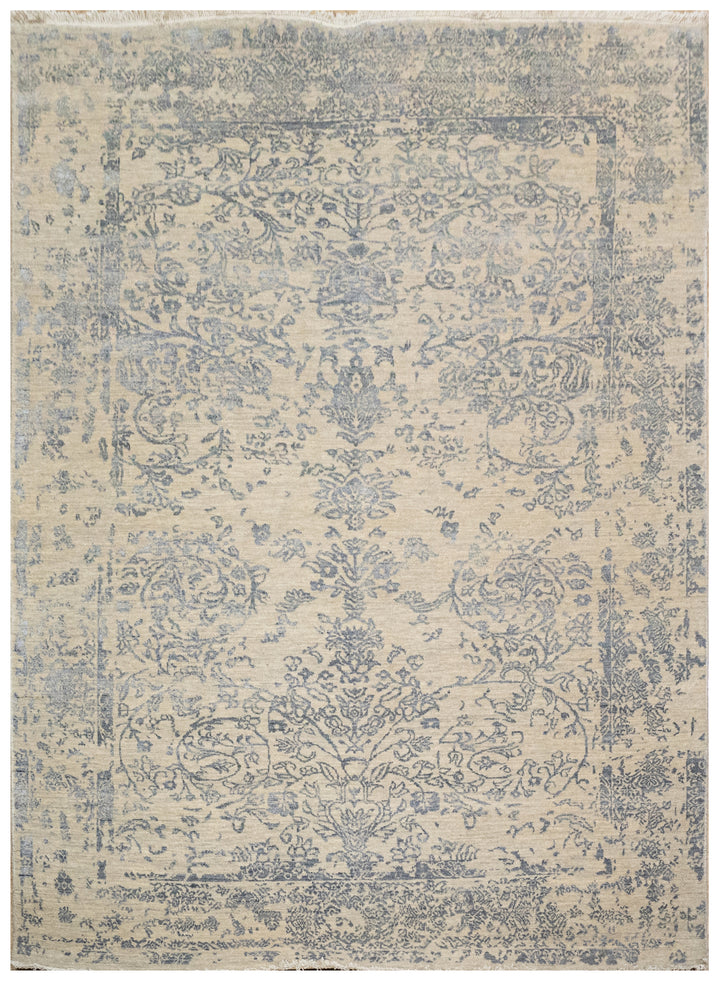 Handknotted Carpet, DIA - 300 JK ROUND, Silver & Grey