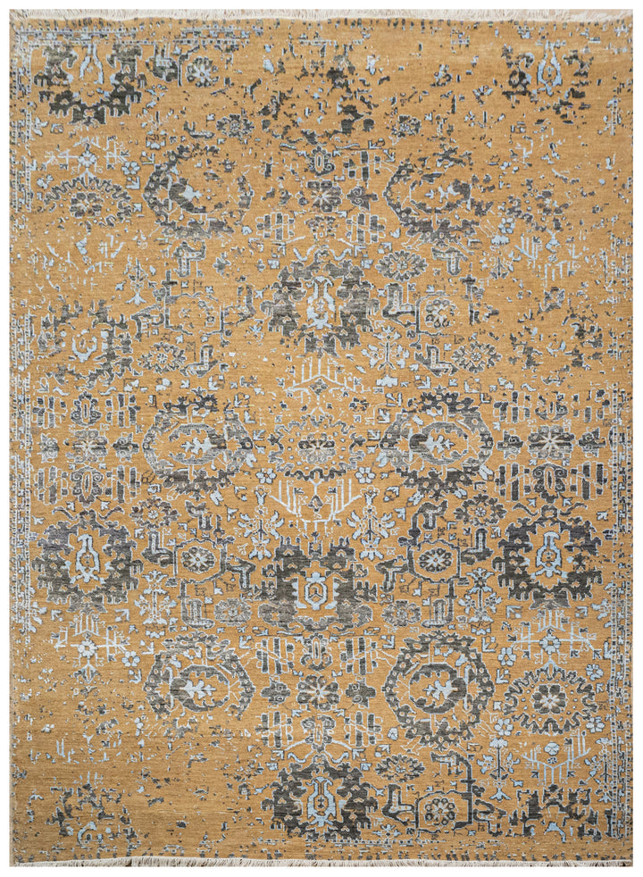 Handknotted Carpet, DIA - 3089 DC MAHAL, Camel & Grey