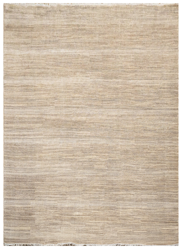 Handknotted Carpet, DIA - 312 MCN, Antique White & Shadow