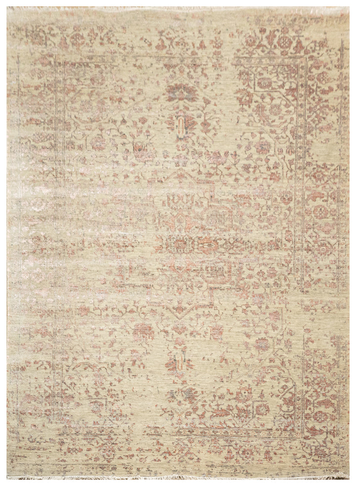 Handknotted Carpet, DIA -3136 SERAPI, Dark Vanilla & Tuscany