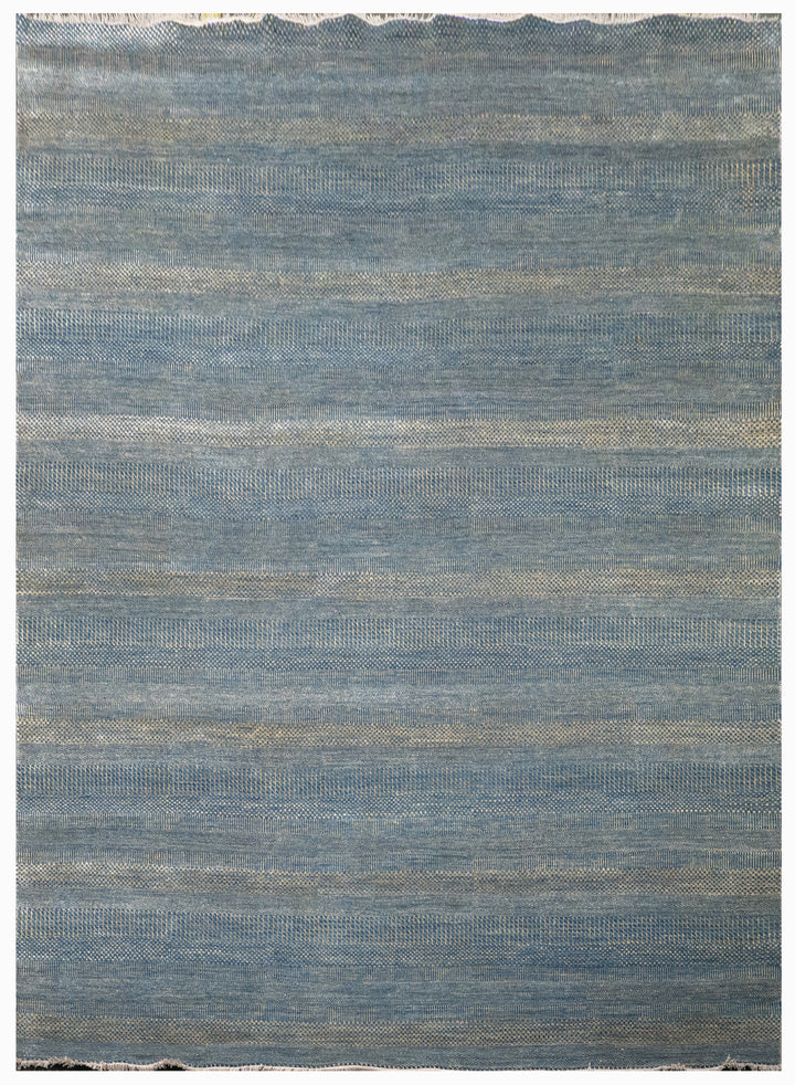 Handknotted Carpet, DIA - 319 MCN, Police Blue & Aztec Gold
