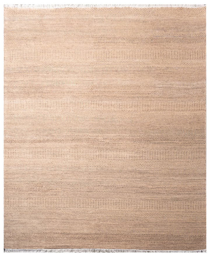 Handknotted Carpet, DIA - 328 MCN, Camel & Brown