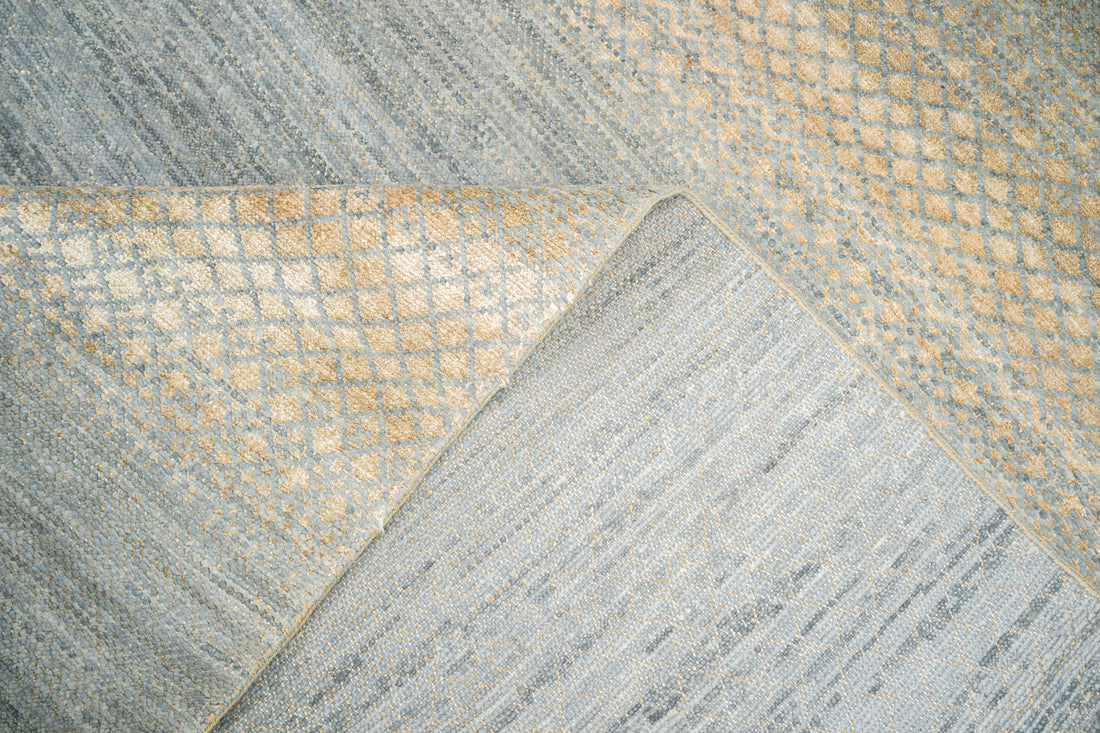 Handknotted Carpet, DIA- 3572 DCM, Grey & Gold