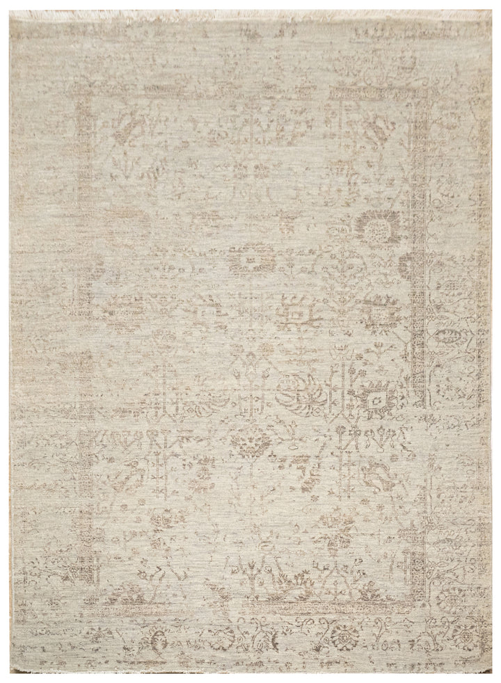 Handknotted Carpet, DIA - 3931 VASE 3, Silver & Grey
