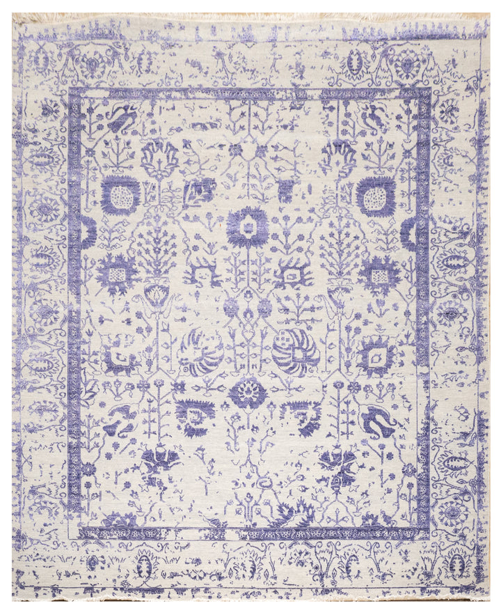 Handknotted Carpet, DIA - 4216 VASE 3, Silver & Purple