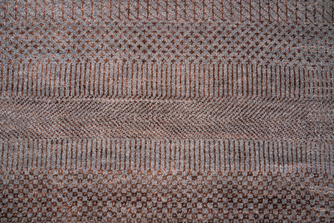 Handknotted Carpet, DIA - 548 MCN, Grey & Brown