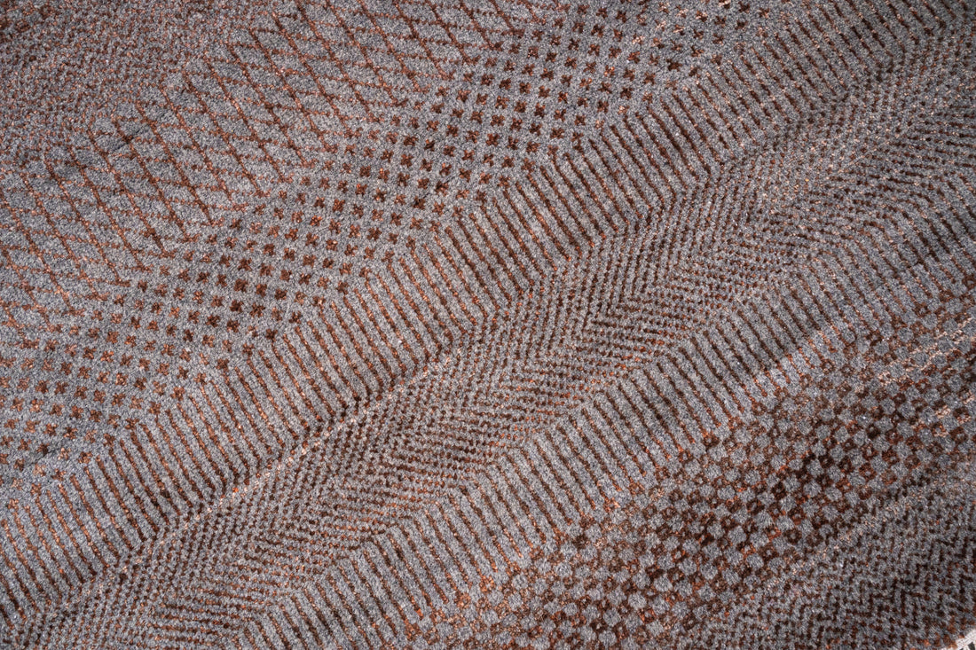 Handknotted Carpet, DIA - 548 MCN, Grey & Brown