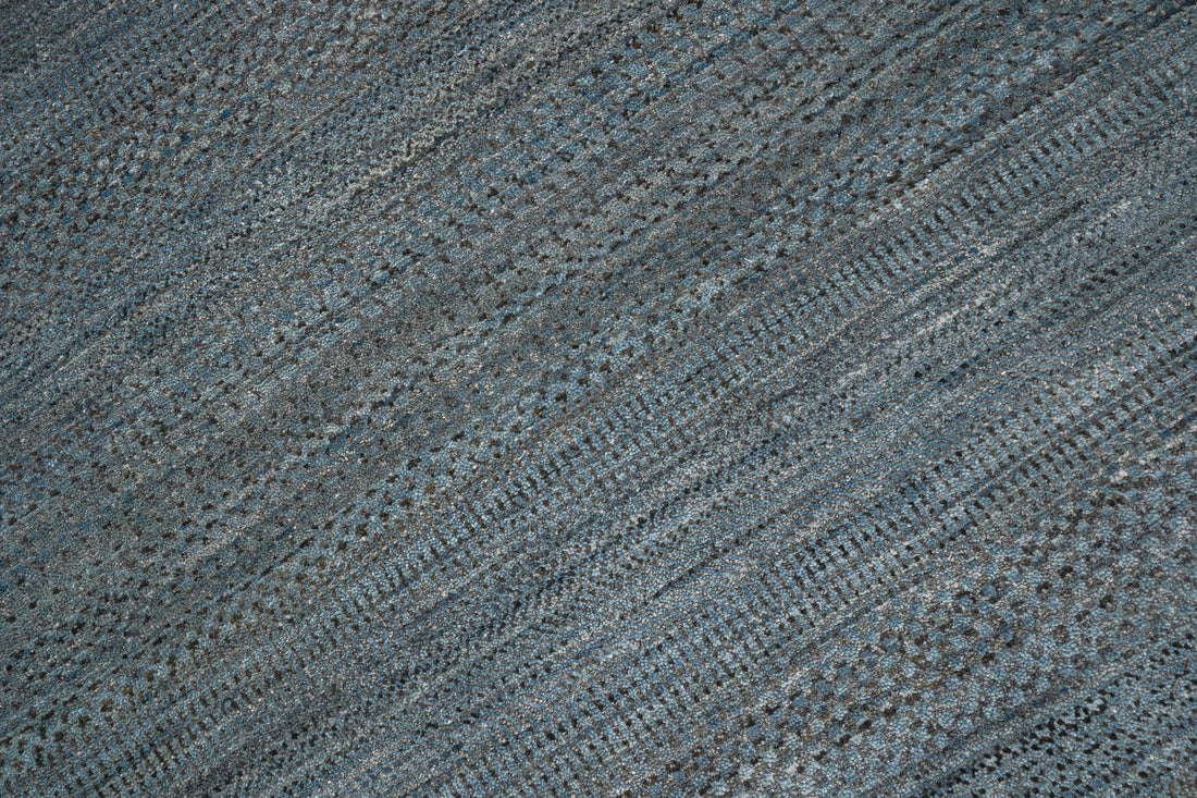 Handknotted Carpet, DIA - 656 MCN, AuroMetalSaurus & Arsenic