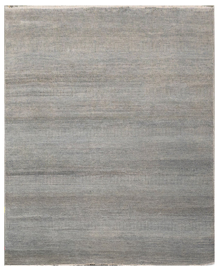 Handknotted Carpet, DIA - 662 MCN, Light Blue & Black