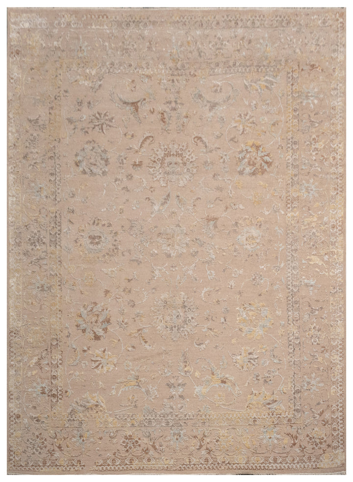 Handknotted Carpet, DIA- 69 JKA, Tuscany, French Beige & Black Shadows
